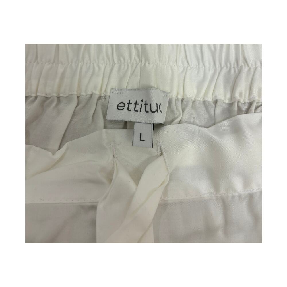 NWT Ettitude Sateen PJ Shorties - Cloud White - Picture 3 of 4
